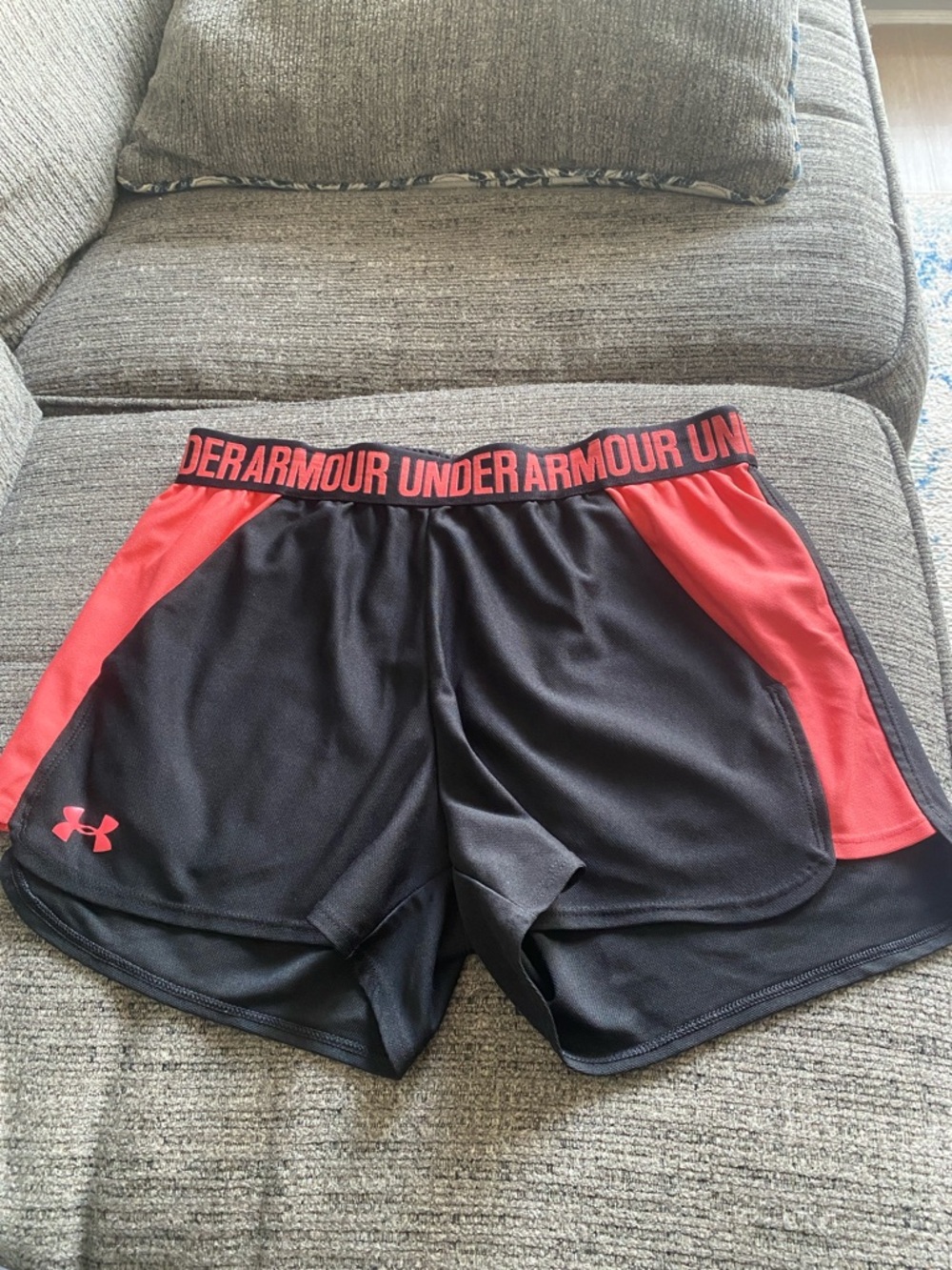 Under Armour Black and Pink Women’s Athletic UA Play Up Shorts